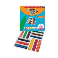 bic kids plastidecor triangle crayons assorted 144 pack