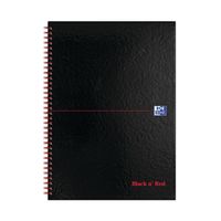 black n red book wirebound 90gsm ruled indexed a-z 140pp - 100080232