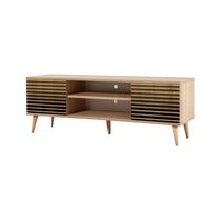 mueble de television efecto madera roble 140x40  cm