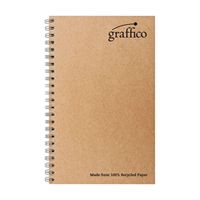 graffico recycled wirebound notebook 160pg a5 pack of 10 en07341