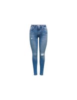 pantalon only power mid pushdt rea264 medium blue denim mujer