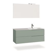 mueble de bano banera derecha 4 piezas en mdf verde salvia