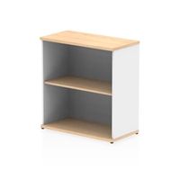 impulse 800mm bookcase maple and white