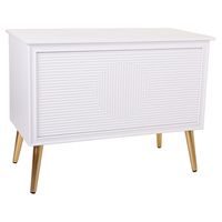 banqueta baul de madera blanca 83x415x625