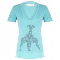 so charlotte camiseta v neck short sleeves giraffe t00-91-80 vert para mujer