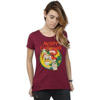 disney camiseta manga larga merry christmas para mujer