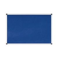 bi-office aluminium trim felt noticeboard 1800x1200mm blue