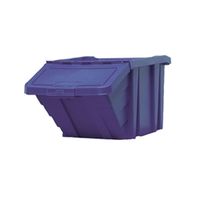 vfm blue heavy duty recycle storage bin with lid