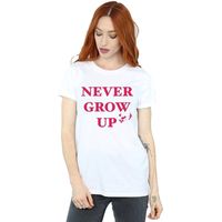 disney camiseta manga larga never grow up para mujer