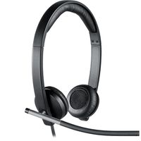 logitech h650e auriculares con microfono negro