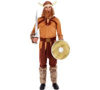 disfraz de vikingo marron guerrero para hombre
