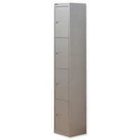 bisley locker steel 4-door w305xd305xh1802mm goose grey