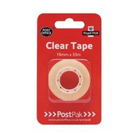 postpak clear sticky tape 19mm 12 pack