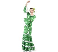 disfraz de flamenca verde con lunares para mujer