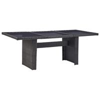 vidaxl mesa comedor jardin vidrio ratan sintetico negro 200x100x74 cm