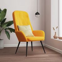 vidaxl sillon de relax de terciopelo amarillo mostaza