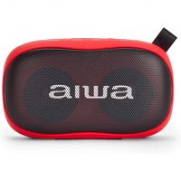 aiwa bs-110 altavoz bluetooth 10w rojo