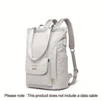 mochila impermeable y elegante para portatil bolso casual de hombro de nylon bolso escolar universitario de apertura superior