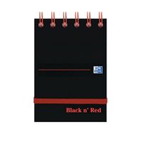 black n red wirebound ruled elasticated notepad 140 pages a7 pack 5