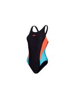 banador de natacion speedo mujer colourblock 20 negro rojo