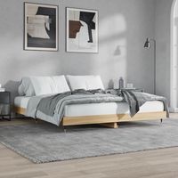 vidaxl estructura de cama sin colchon madera roble sonoma 140x200 cm