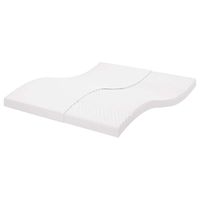 vidaxl colchon de espuma de 7 zonas dureza 20 ild blanco 160x210 cm