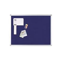 q-connect aluminium frame felt noticeboard 1200x900mm blue - kf01077