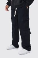 pantalon cargo elastico holgado negro