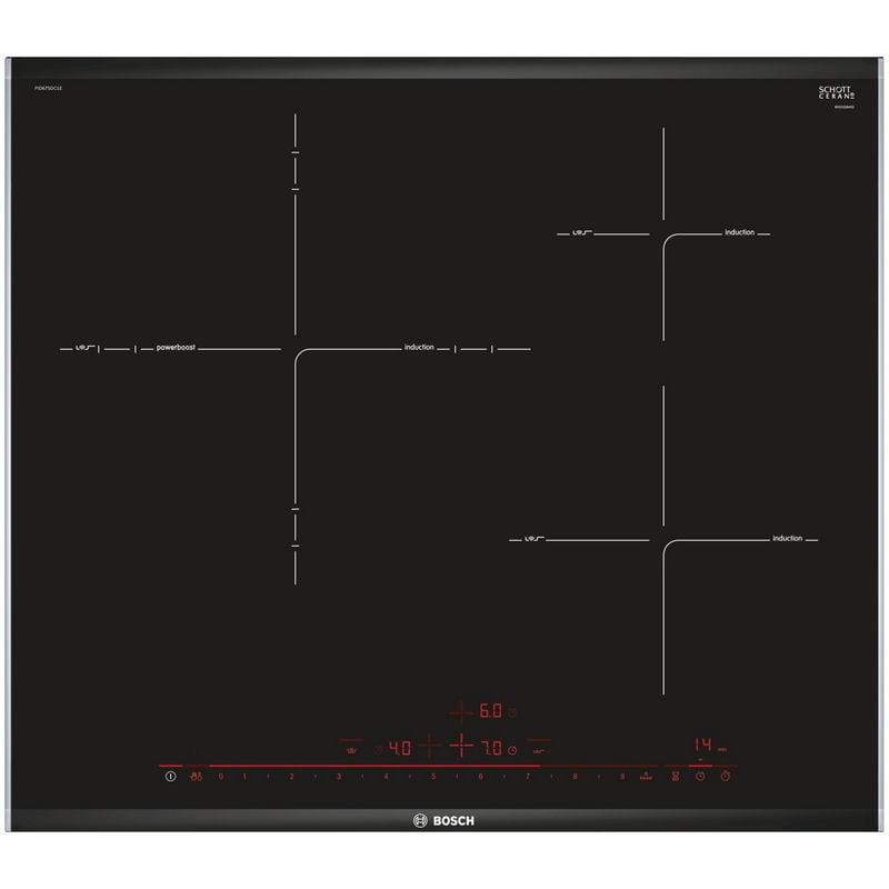 bosch pid675dc1e placa de induccion 3 zonas 60cm negra