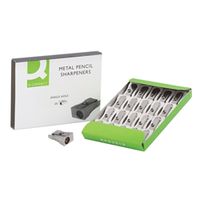 q-connect metal pencil sharpener pack of 20 ref kf02218