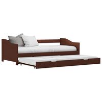 vidaxl estructura sofa cama extraible sin colchon marron 90x200cm