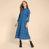 white stuff organic rua jersey shirt dress - navy