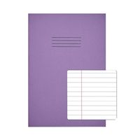 rhino exercise book 8mm ruled 80 pages a4 purple pack of 50 vc48471