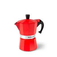 cafetera italiana - orbegozo kfr340 3 tazas rojo