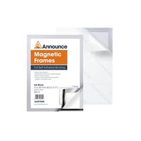 announce magnetic frame a4 silver 2 pack