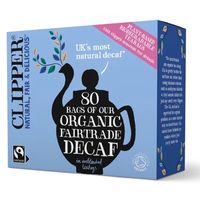 clipper fairtrade  organic decaf tea - 80 bags