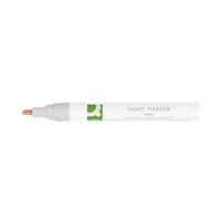 q-connect paint marker pen medium white 10 pack kf14452