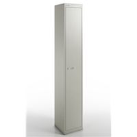 qube by bisley  locker 1 door 1800mm high 457 deep goose grey