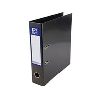 oxford 70mm lever arch file laminated a4 black 400107435