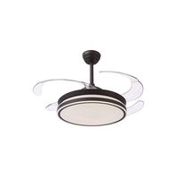 bel air new asgard mini ventilador de techo con luz y mando 48w 91cm 4 aspas retractiles negro