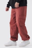 pantalon deportivo tall oversize cargo plano con cordon elastico naranja