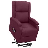 vidaxl sillon de masaje elevable tela morado