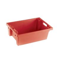 vfm red solid slide stacknesting container 32 litre