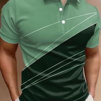 camisa de manga corta con cuello estilo vintage casual con botones 14 para entrenamiento de fitness para hombres