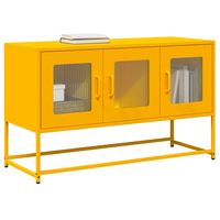 vidaxl mueble para tv acero laminado en frio amarillo 1005x39x605 cm