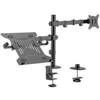 soporte de escritorio ewent ew1519 para monitor hasta 34 y portatil hasta 156 carga maxima 9kg