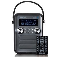 lenco pdr-051bksi - radio fm dab portatil con bluetooth negra