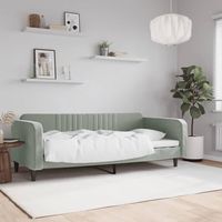 vidaxl sofa cama terciopelo gris claro 90x190 cm