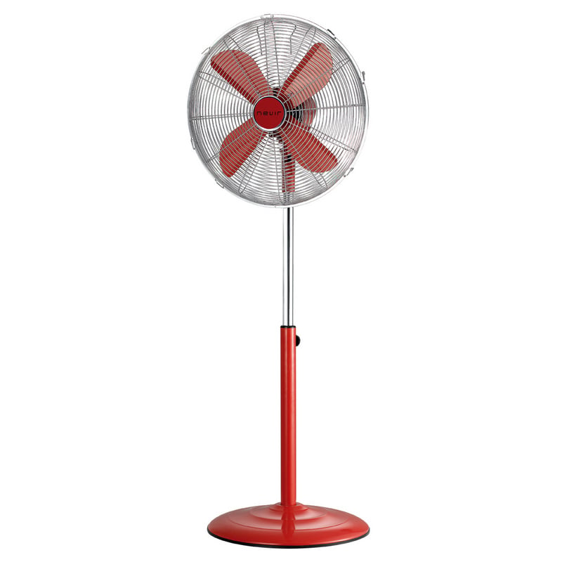 nevir nvr-vpm40 ventilador de pie metalico 40cm rojo