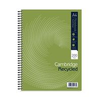 cambridge recycled ruled wirebound notebook 200 pages a4 3 pack